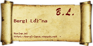 Bergl Léna névjegykártya